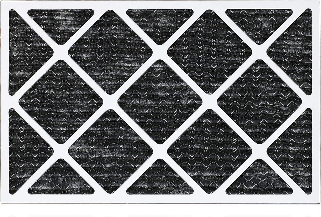 Filterbuy 18x30x1 MERV 8 Odor Eliminator Pleated HVAC AC Furnace Air Filters with Activated Carbon (3-Pack)