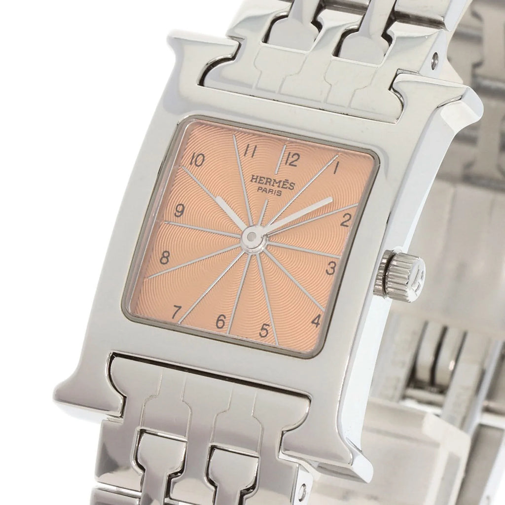 Pre-Owned Hermes HH1.210 H Watch Wristwatch Stainless Steel/SS Ladies HERMES (Good)