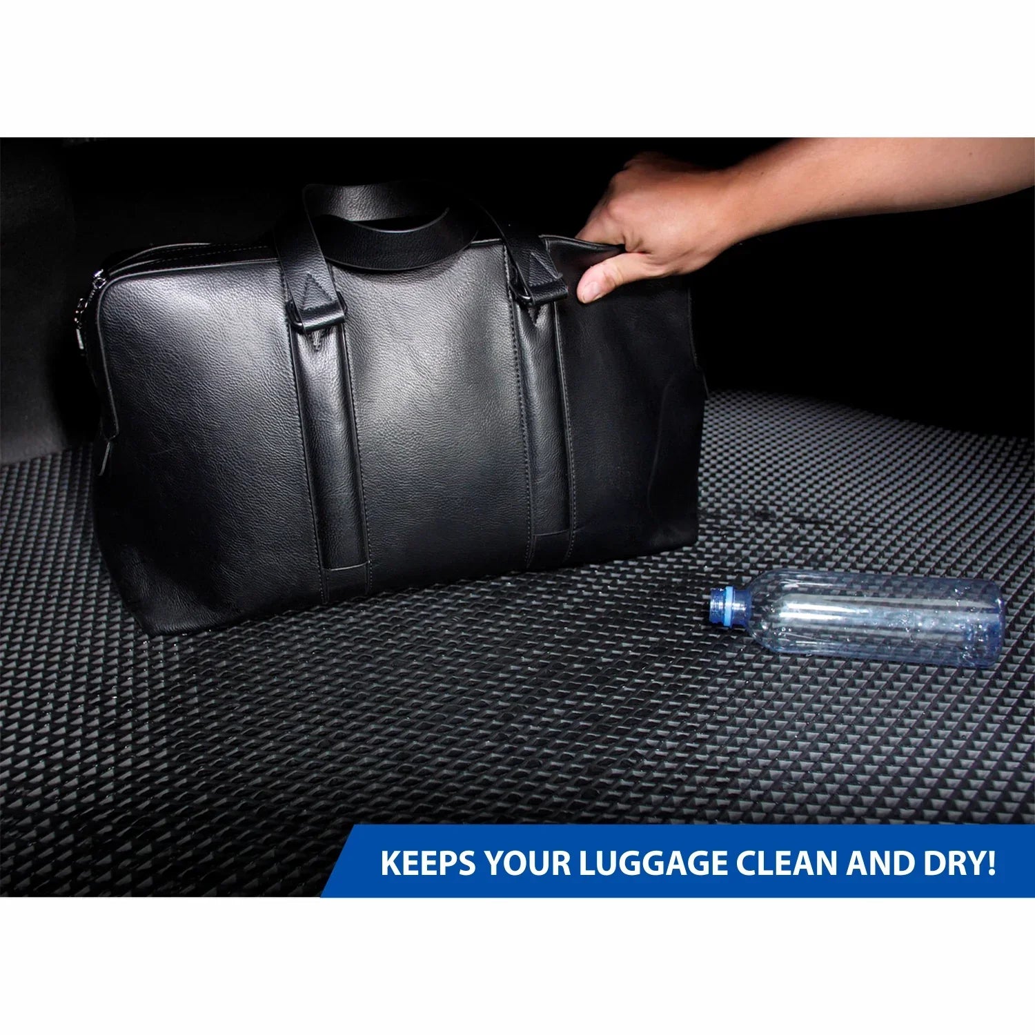 Goodyear Custom Fit Cargo Mat Liner for Jeep Wrangler 2019-2024 - Heavy Duty Trunk Liner, Dimond Shape, Luggage with Waterproof, Liquid & Dirt Trapping Technology - Anti-Slip Cargo Liner-GY004563