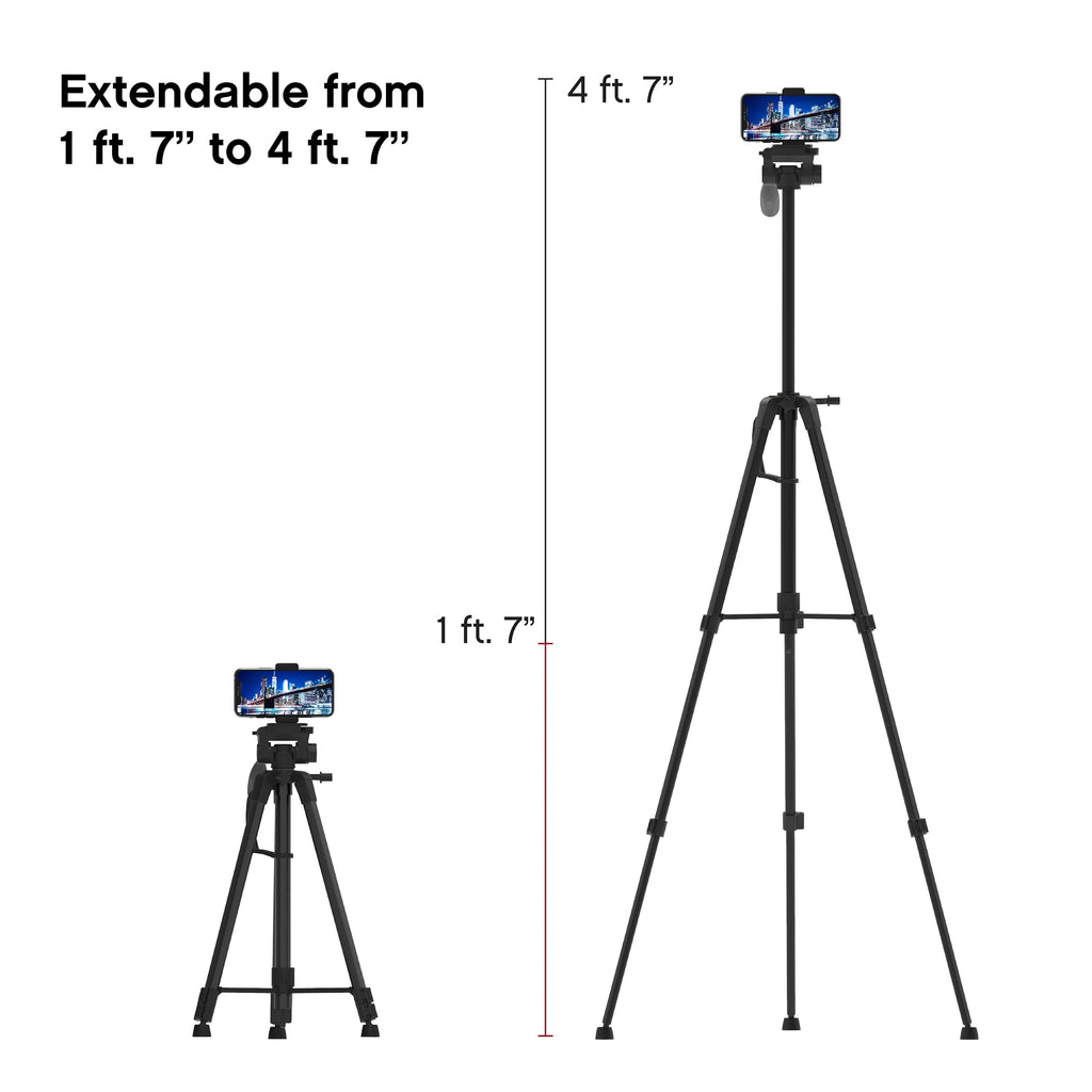 On Air Pro Stand - Lightweight 57” Aluminum Tripod W/ Carry Bag & Mounting Screws for Phone/Camera