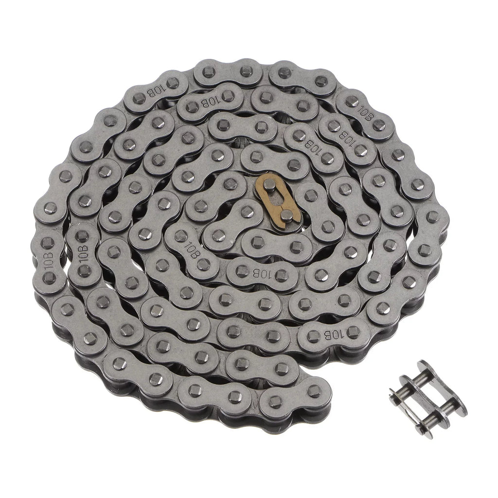 Uxcell 10B Metric Standard Roller Chain 5 Feet Carbon Steel Chains 5/8" Industrial Roller Chain -96 Links