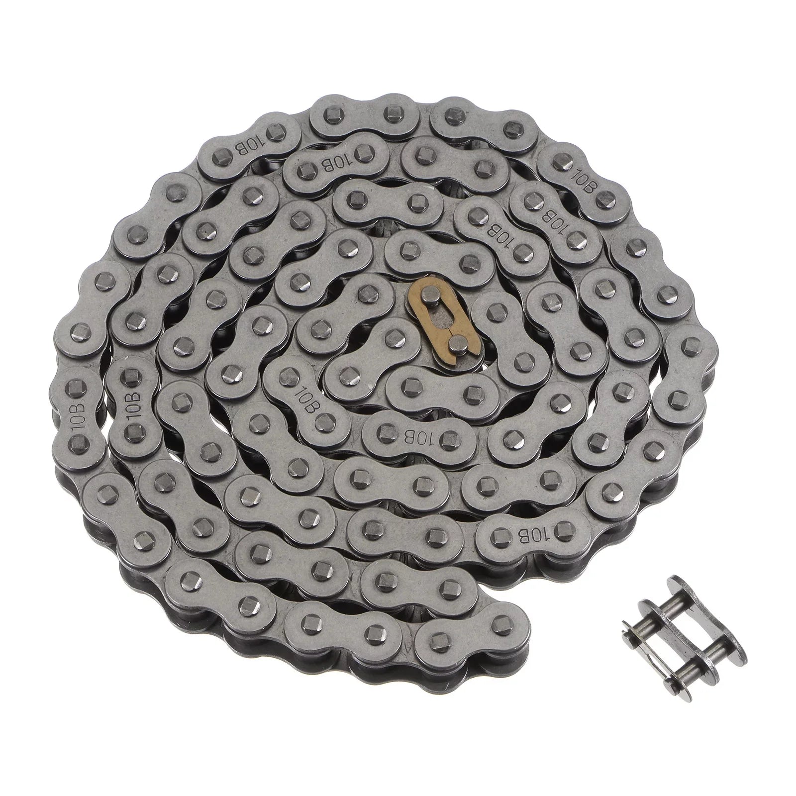 Uxcell 10B Metric Standard Roller Chain 5 Feet Carbon Steel Chains 5/8" Industrial Roller Chain -96 Links