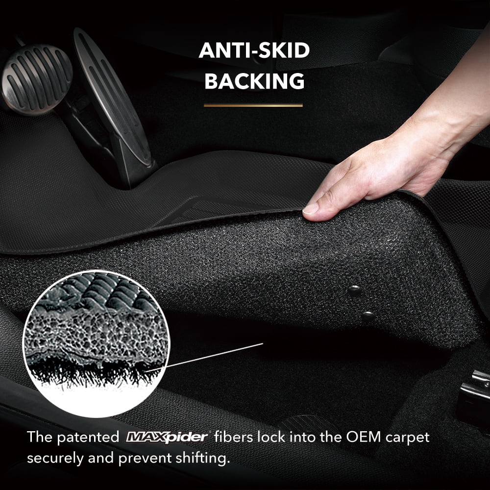 3D MAXpider KAGU Floor Mat (BLACK) Suitable with DODGE GRAND CARAVAN 2008-2020 - Front Row