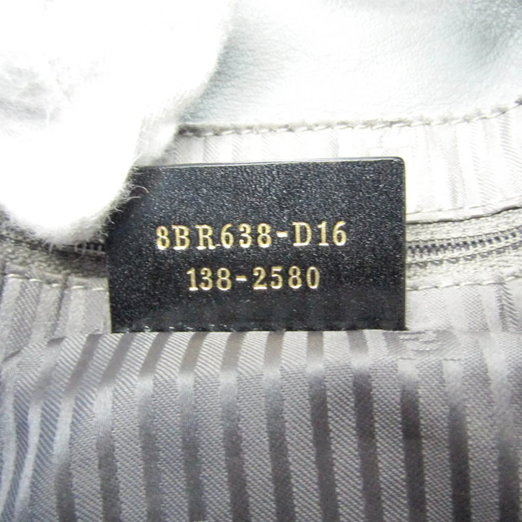 Pre-Owned Fendi Big Mamma Bucket 8BR638 Women's Leather Shoulder Bag Gray (Good)