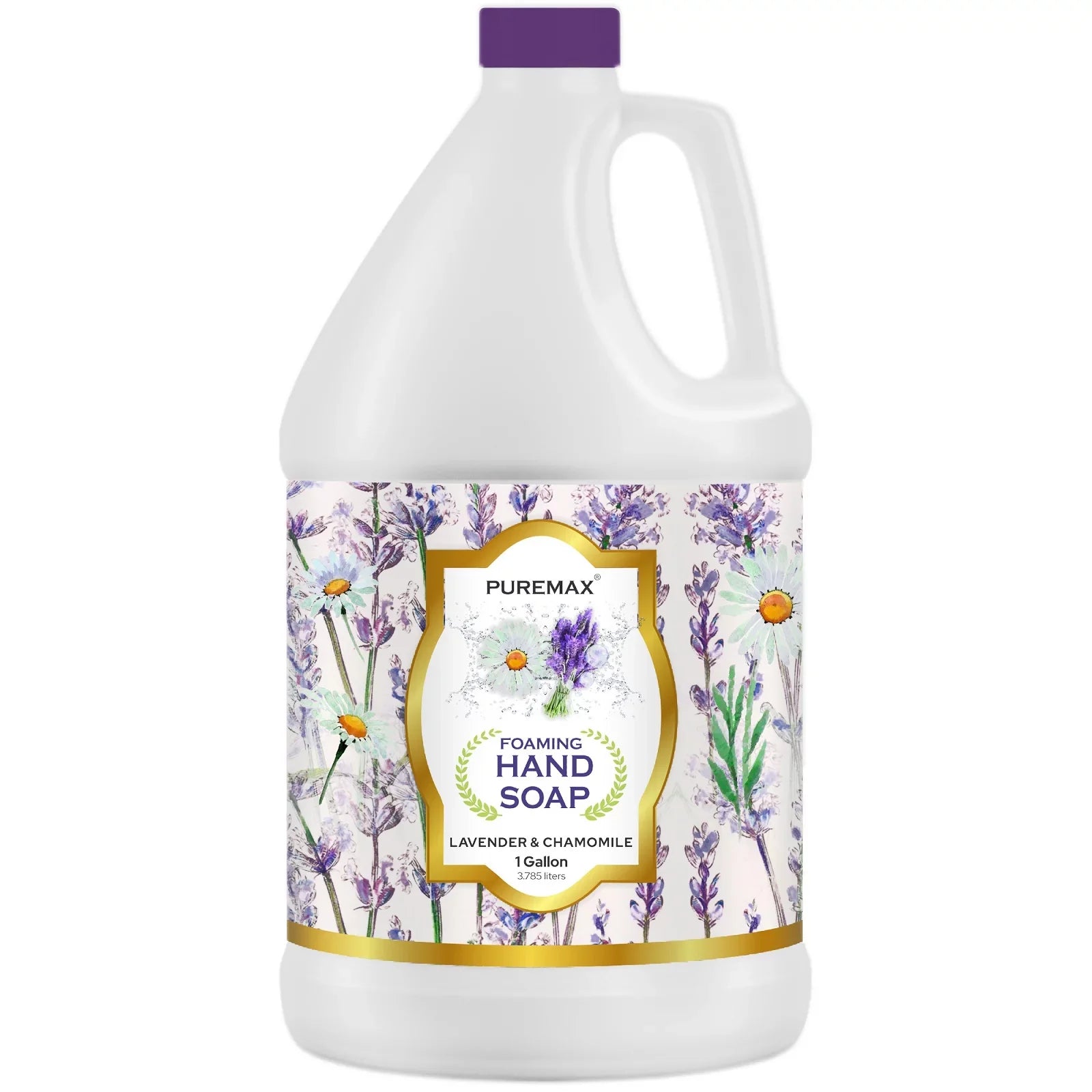 Puremax Foaming Hand Soap Lavender Refills with Essential Oils | Gentle, Moisturizing 128 fl oz
