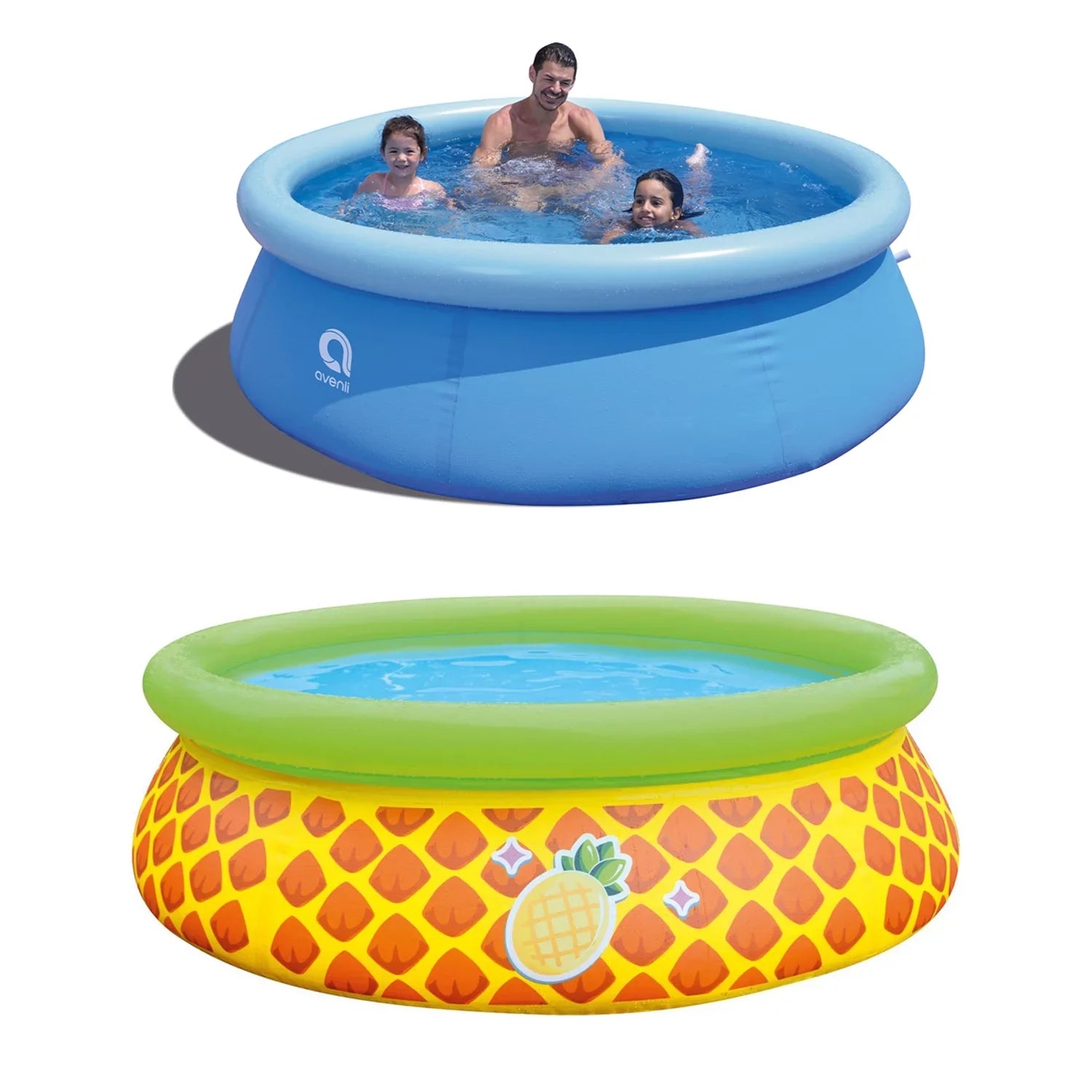 JLeisure Prompt Set & Pineapple Inflatable Outdoor Swimming Pool (2)