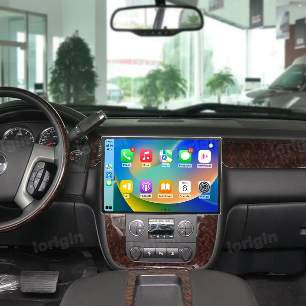 13.3" Android 12 Car Radio Stereo for GMC Yukon Chevrolet Chevy Tahoe Suburban 2007-2012 with Apple CarPlay Android Auto Built in
