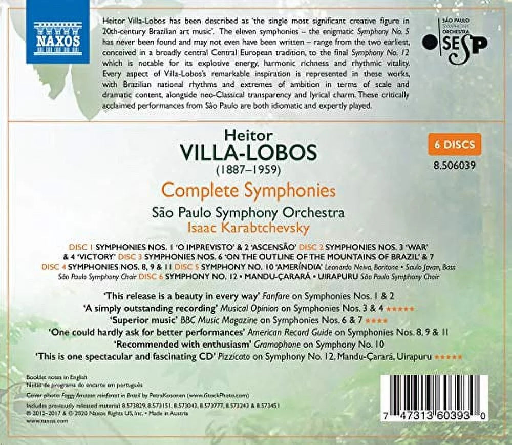 Villa-Lobos / Sao Paulo Symphony / Karabtchevsky - Complete Symphonies - Classical - CD