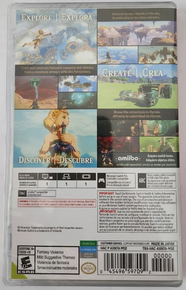 New Bundle The Legend of Zelda: Tears of the Kingdom & Breath of the Wild Switch