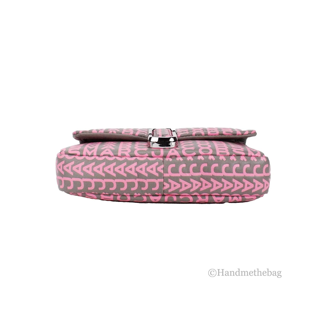 Marc Jacobs Neon Pink The Monogram Leather J Marc Mini Shoulder Bag Crossbody