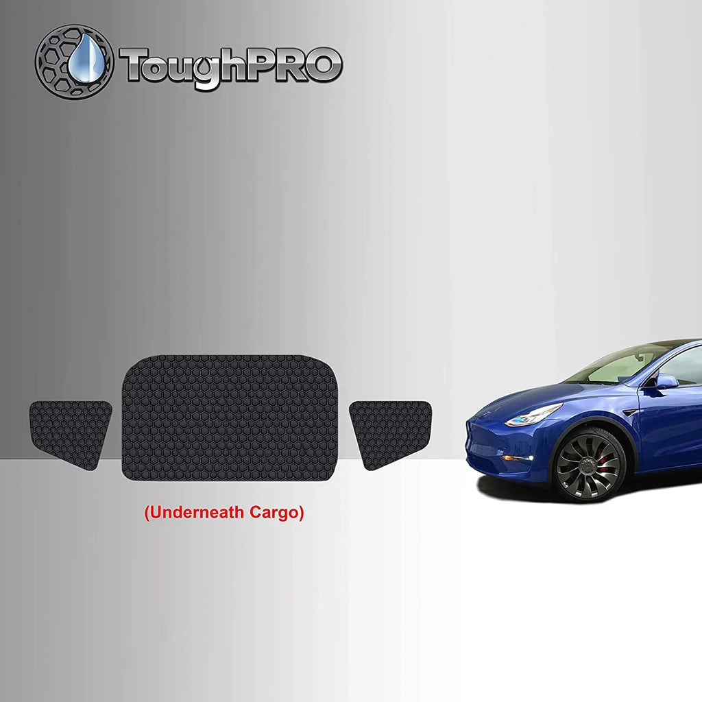 TOUGHPRO Cargo/Trunk Storage Mat Accessories Suitable with Tesla Model Y - All Environment - Heavy Duty - Custom Fit - (Made in USA) - 2021