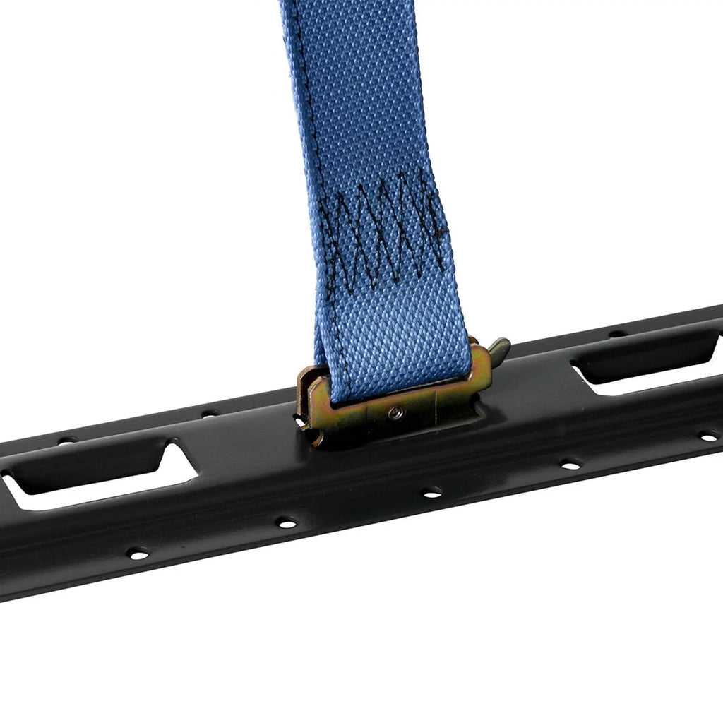 "DC Cargo Mall Four 8-ft E-Track Rails, Vertical Powder Coated TieDowns | Long Heavy Duty Steel Etrack Rails for Trucks, Trailers"