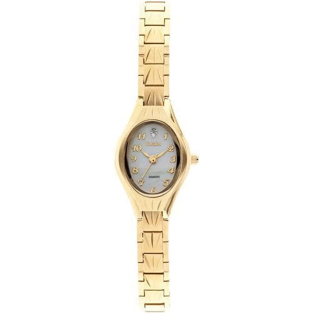 Elgin Adult Female Analog Watch in Gold with Oval Dial Stainless Steel(EG9759)