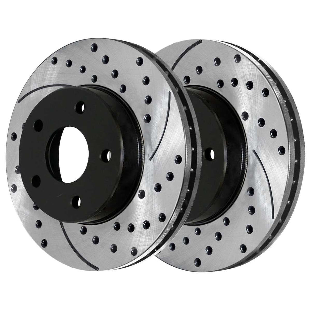 AutoShack Front Wheel Bearing Hubs Drilled Slotted Rotors Black Ceramic Pads Kit Driver and Passenger Side Replacement for Saturn Aura 2004-2012 Chevrolet Malibu 2006-2010 Pontiac G6 V6 FWD RHBBK0721