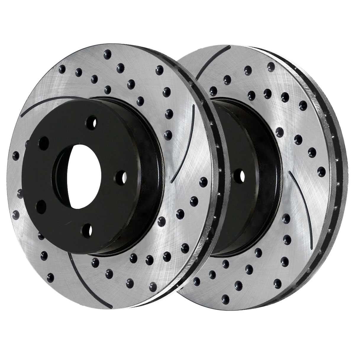 AutoShack Front Wheel Bearing Hubs Drilled Slotted Rotors Black Ceramic Pads Kit Driver and Passenger Side Replacement for Saturn Aura 2004-2012 Chevrolet Malibu 2006-2010 Pontiac G6 V6 FWD RHBBK0721