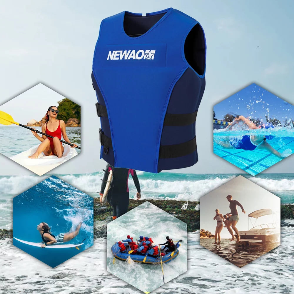NEWAO Jacket, Neoprene Safety Float Suit for Sailing and Water Skiing