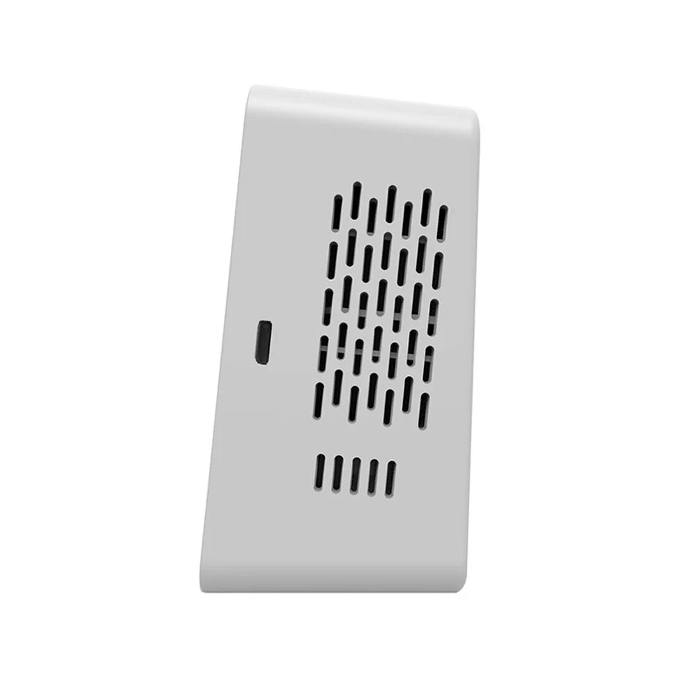 Carevas WiFi ligent Air Standard Detector PM2.5 CO2 TVOC HCHO Humidity 6 In 1 Detector Time Date Week Display Mobilephone APP Remotes Viewing 2 Sets Alarm Home Indoor Desktop Air Grade Moni