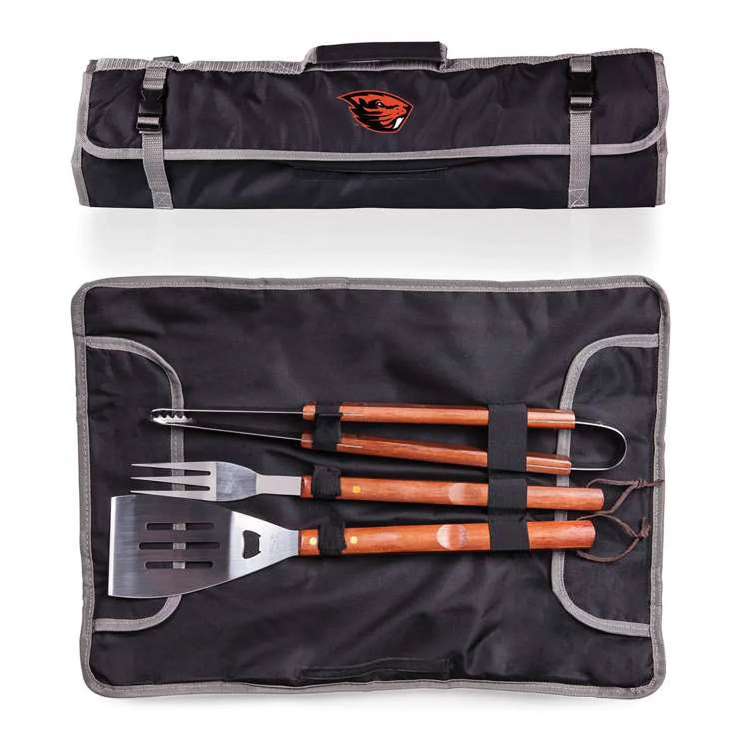 Oregon State Team Sports Beavers 3 Piece BBQ Tool Set and Tote