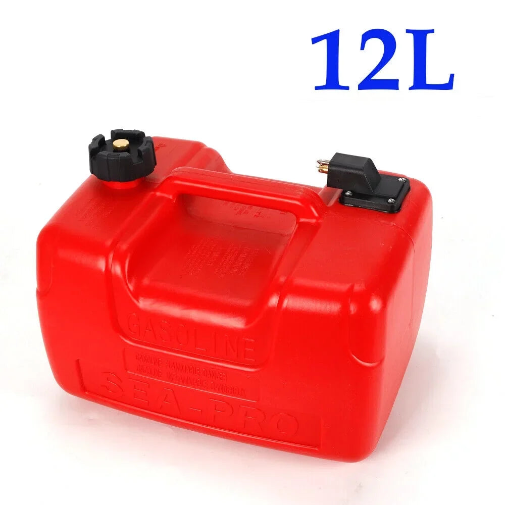 Miumaeov 3 Gallon Universal Portable External Fuel Tank Outboard Motor Fuel Tank with Connector Motor Fuel Tank