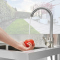 BENTISM Commercial Utility & Prep Sink Single Bowl w/Workbench 47.2x19.7x37.4 in