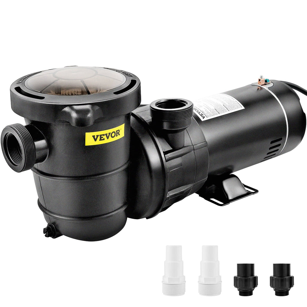 Happybuy Swimming Pool Pump, 1.5HP 115V, 1100W Single Speed Pumps for Above Ground Pool w/ Strainer Basket, 5280GPH Max. Flow, Certification of ETL