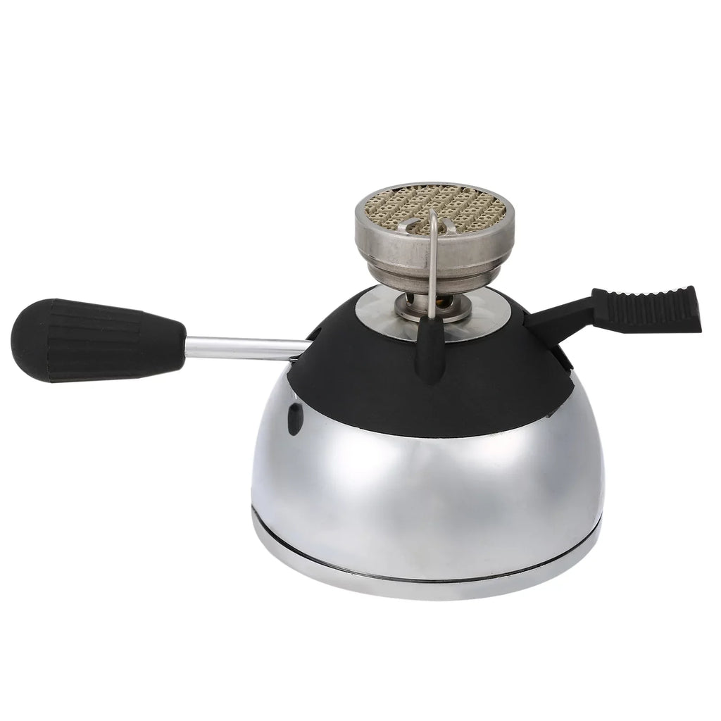 Carevas Camping Butane Gas with Refill Rack for Tabletop Siphons Windproof Portable Cooking Coffee Maker