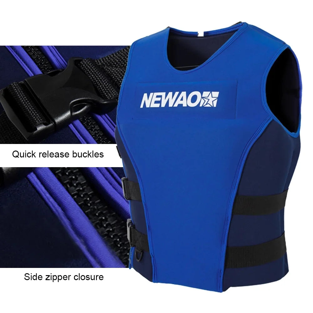NEWAO Jacket, Neoprene Safety Float Suit for Sailing and Water Skiing