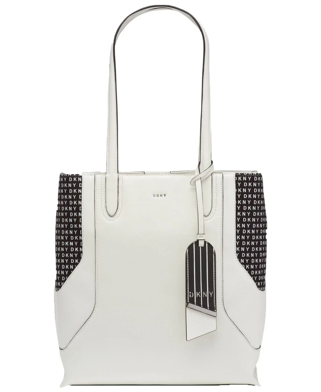 Dkny Jade Tall Signature Handbag Totes (White)
