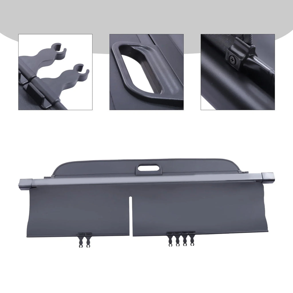 Wuzstar Retractable Cargo Wrap Rear Trunk Area Privacy Security Shield Shade Shield for Jeep Cherokee 2019-2021,Black