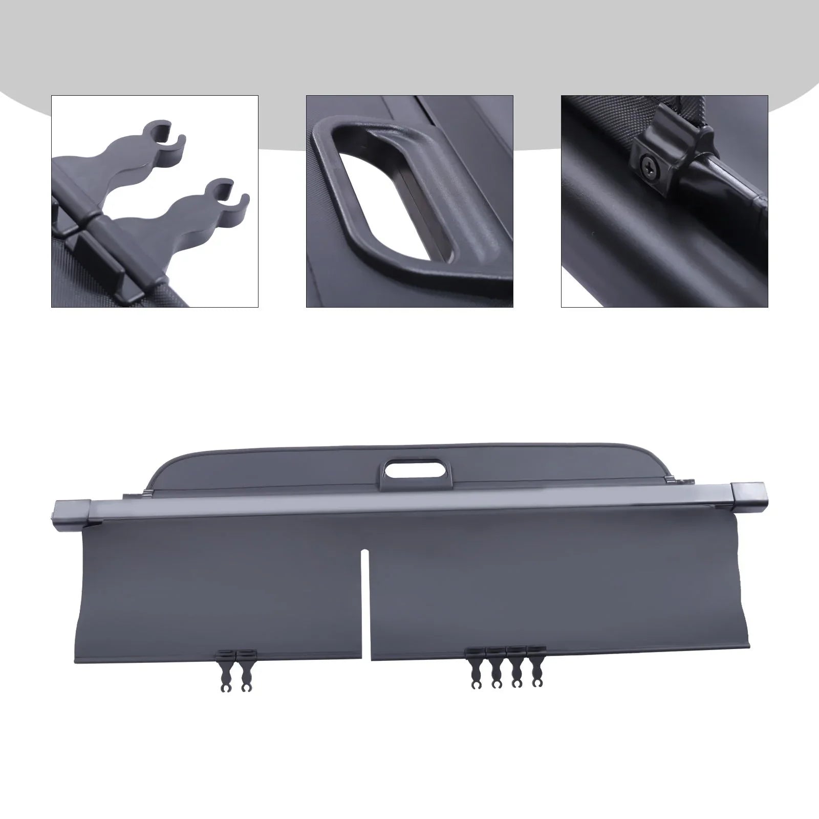 Wuzstar Retractable Cargo Wrap Rear Trunk Area Privacy Security Shield Shade Shield for Jeep Cherokee 2019-2021,Black