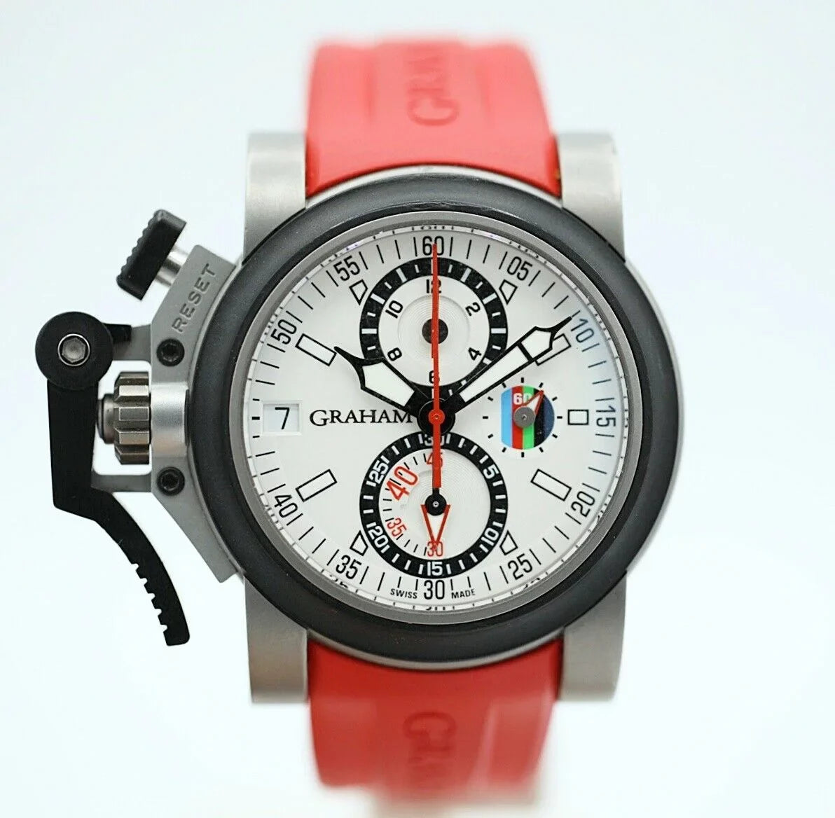 Graham RBS 6 Nations Chronofighter Oversize Referee Titanium Rubber Men's Watch