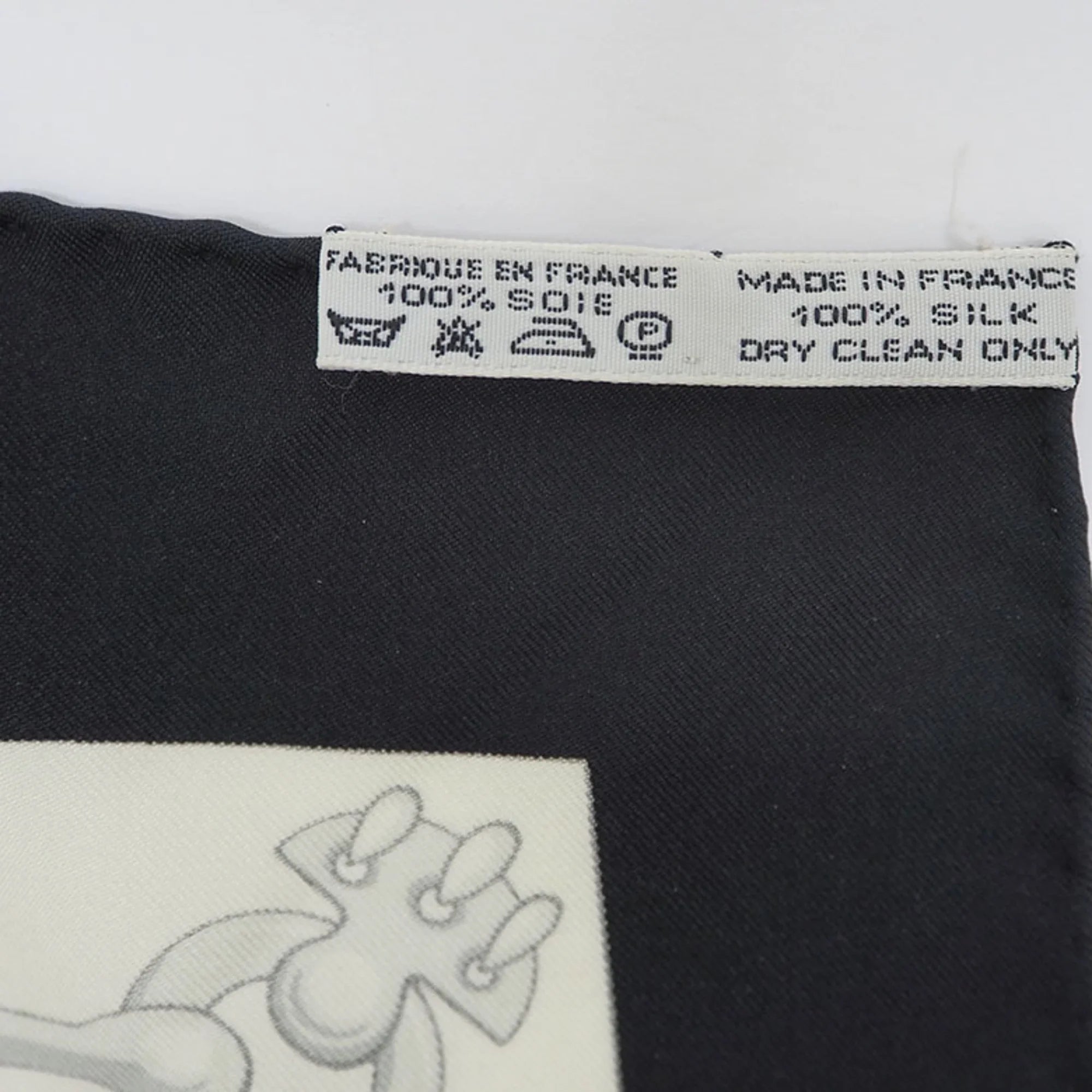 Pre-Owned Hermes Silk Scarf Black (Good)