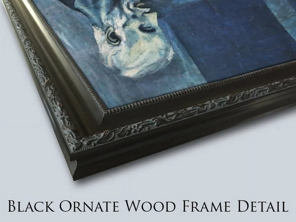 View in perspective of the Top-notch Fountain of Trevi said Virgin, architecture Nicola Salvi 40x26 Large Black Ornate Wood Framed Canvas Art by Giovanni Battista Piranesi