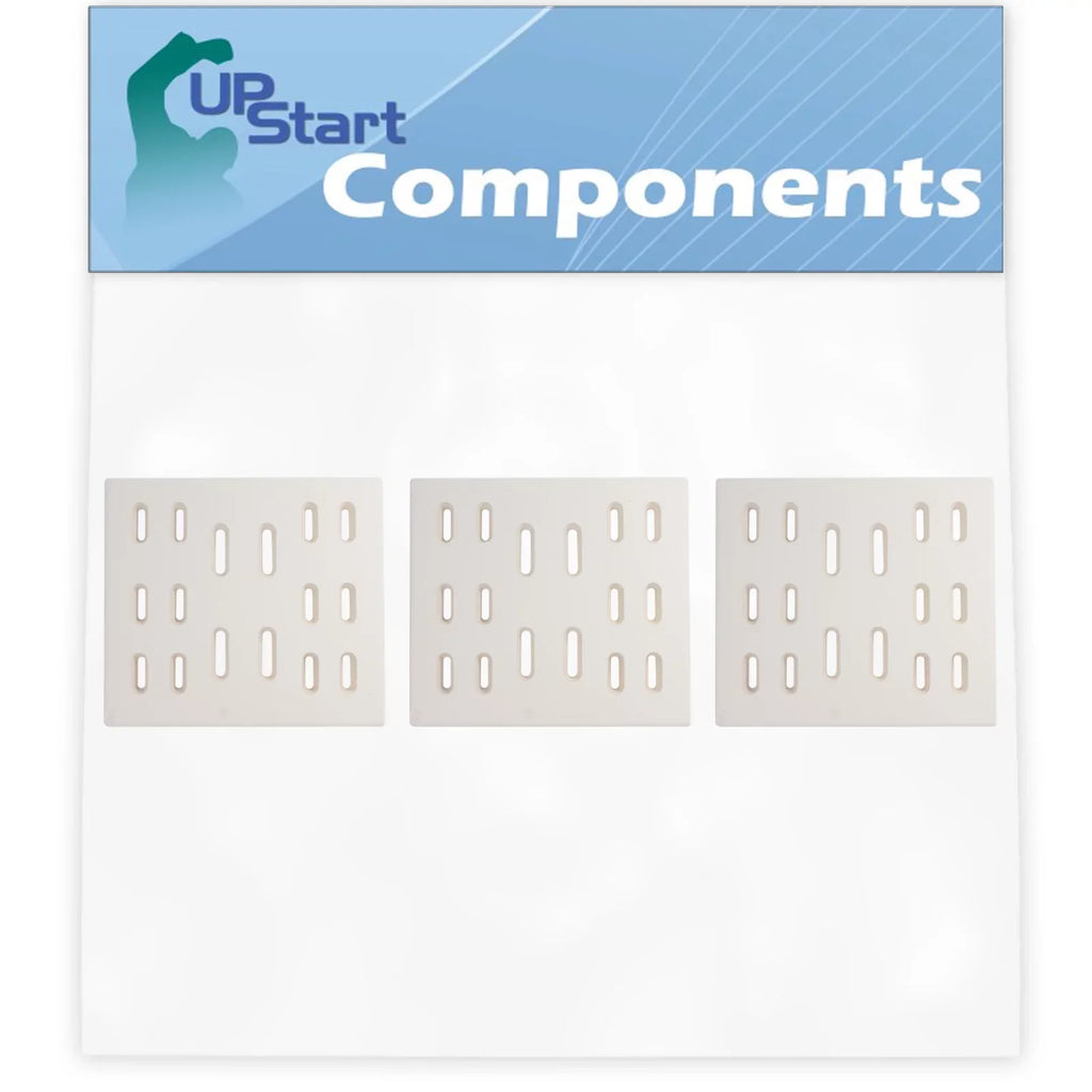 3-Pack BBQ Grill Heat Shield Plate Tent Replacement Parts for Sams Bakers & Chefs 608SB - Fitting Barbeque Ceramic Flame Tamer, Guard, Deflector, Flavorizer Bar, Vaporizer Bar, Burner Protection 8"