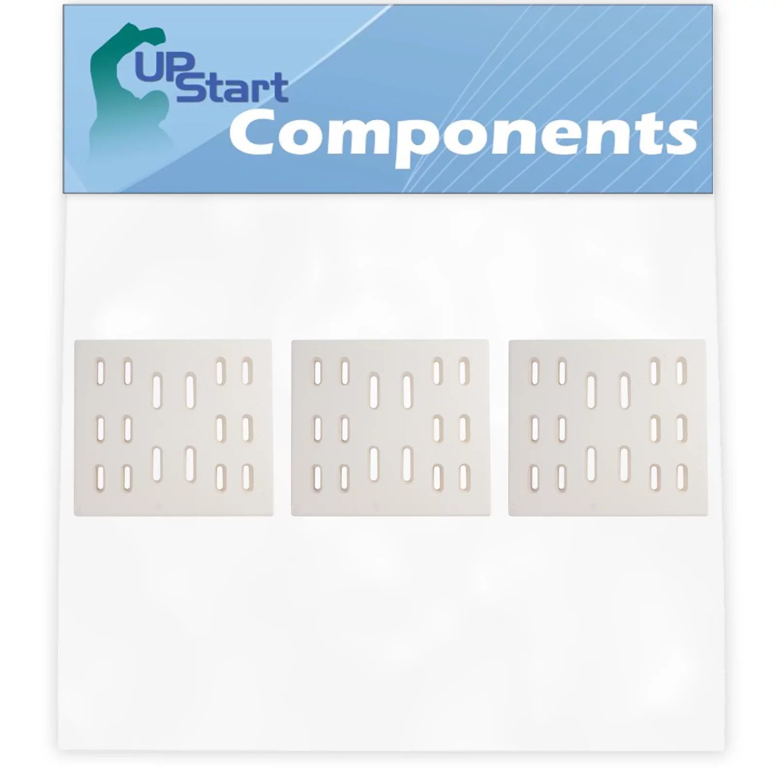3-Pack BBQ Grill Heat Shield Plate Tent Replacement Parts for Sams Bakers & Chefs 608SB - Fitting Barbeque Ceramic Flame Tamer, Guard, Deflector, Flavorizer Bar, Vaporizer Bar, Burner Protection 8"