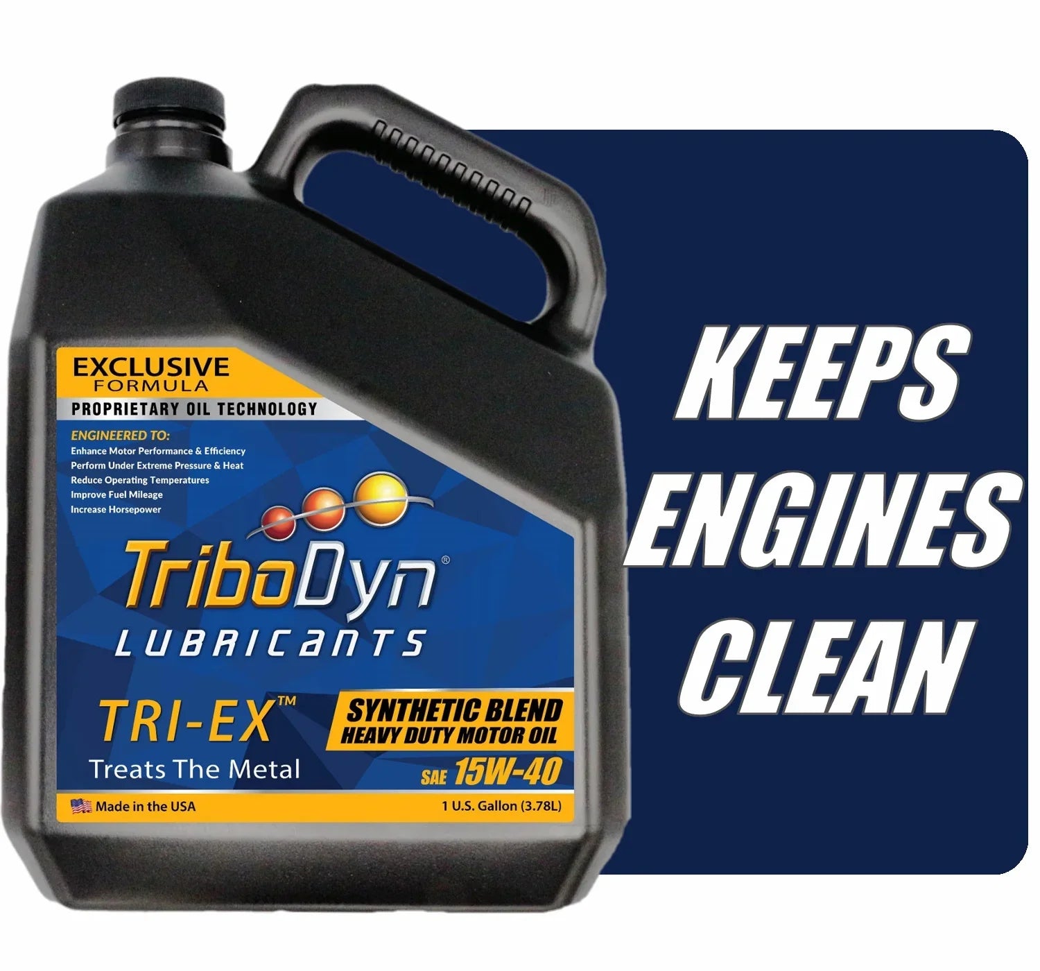 TriboDyn TRI-EX Synthetic Blend 15W40 Diesel Oil - Gallon Bottle