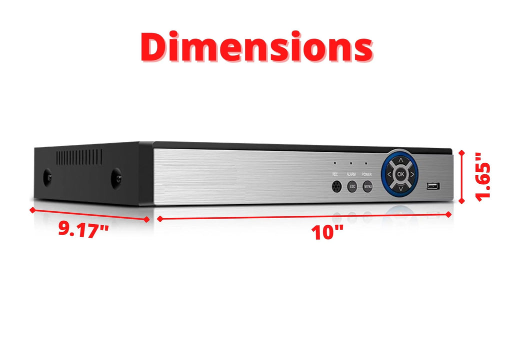 Evertech 16 Channel H.265 DVR with 2TB Storage HD TVI AHD CVI Analog Home Office Standalone CCTV Security Digital Video Recorder