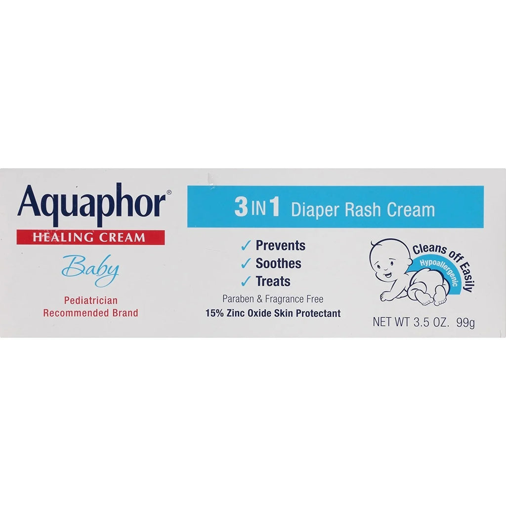 Aquaphor Baby Diaper Rash Cream 3.5 Ounce Pack of 3
