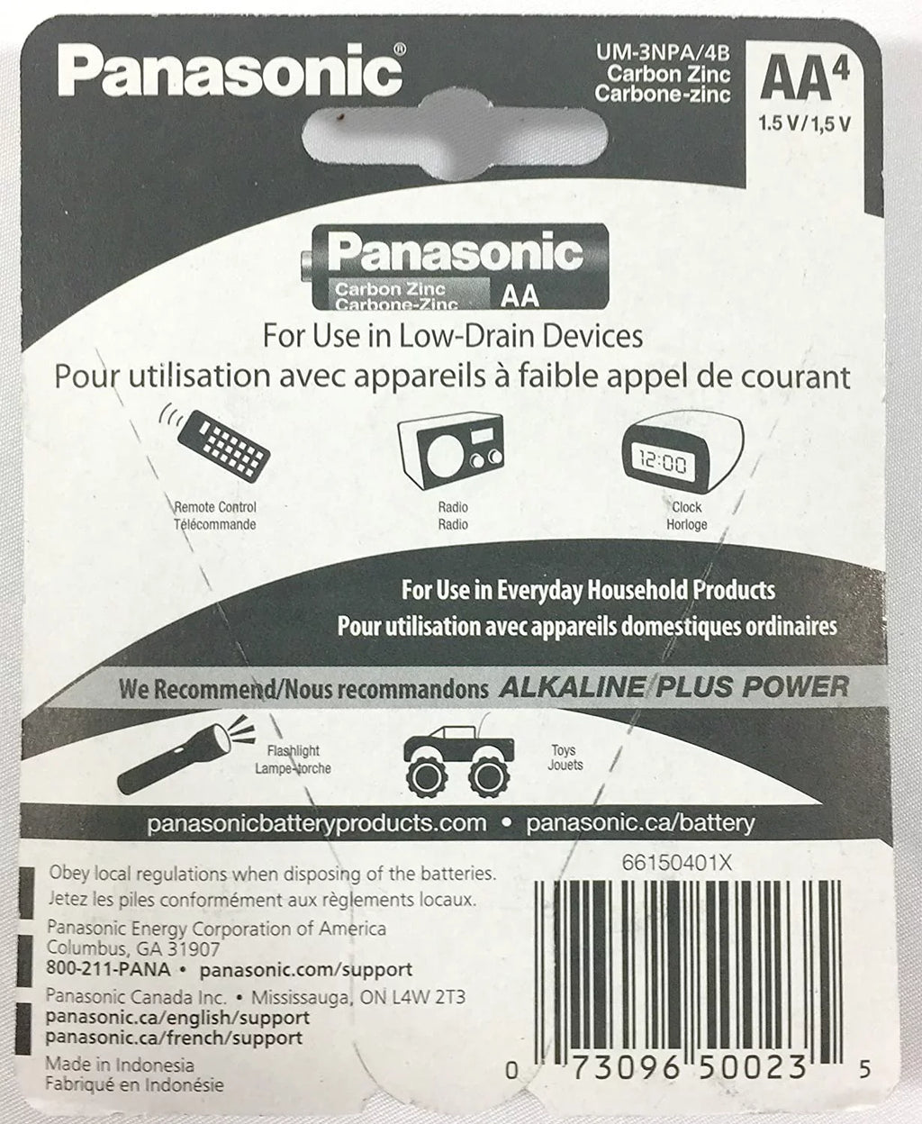 100pc Panasonic AA Batteries Super Heavy Duty Power Carbon Zinc Double A Battery 1.5v