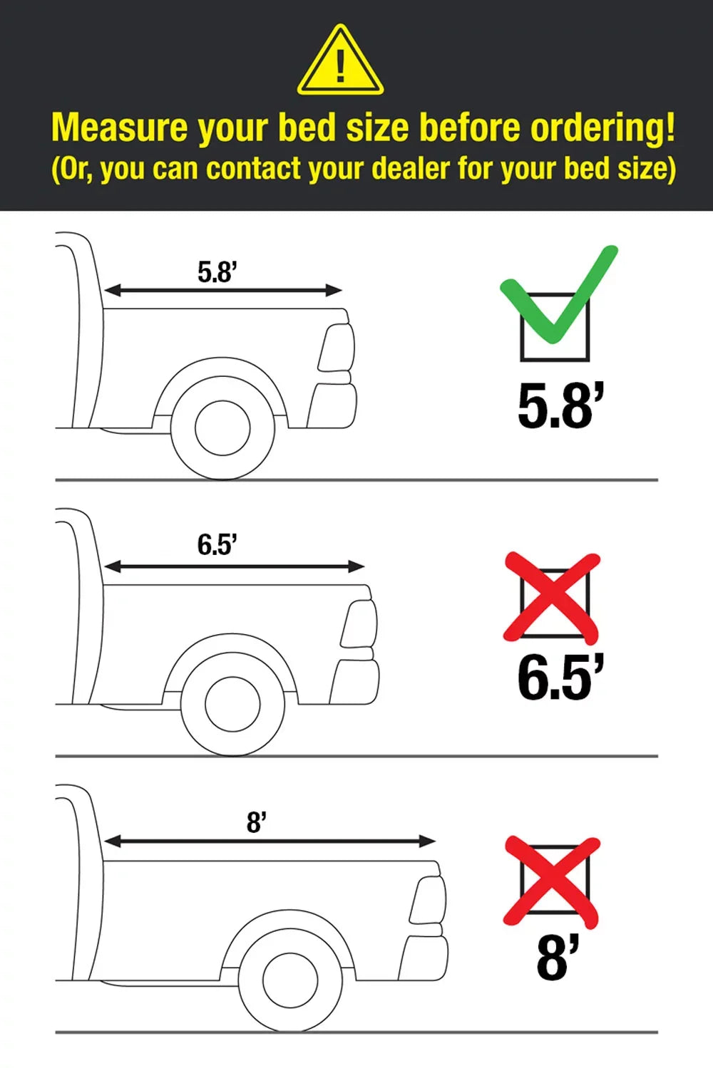 MaxMate Soft Quad-fold Truck Bed Tonneau Shield Matching with 2007-2013 Chevy Silverado GMC Sierra 1500 (NOT FIT 2007 Classic) | 5'9" (69") Bed | TCC484003