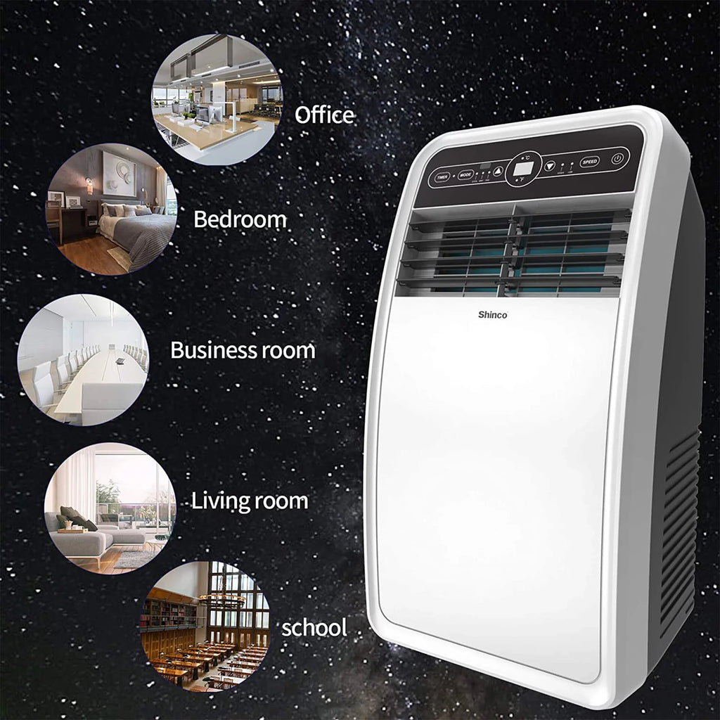 Shinco 8,000 BTU Portable AC Unit, Dehumidifier, and Fan for 200 SqFt Rooms
