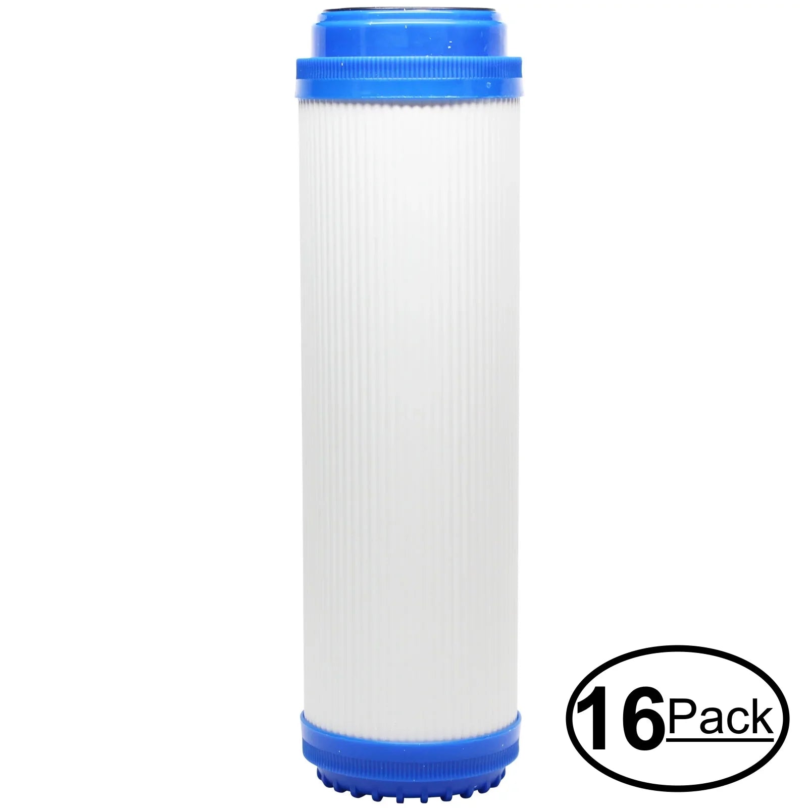 16-Pack Replacement for H2O Distributors UCF-03-14-USA Granular Activated Carbon Filter - Universal 10-inch Cartridge for H2O Distributors Triple Stage Under Sink System - Denali Pure Brand