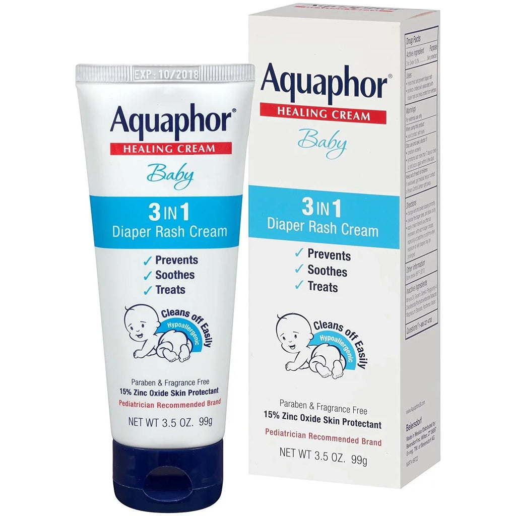 Aquaphor Baby Diaper Rash Cream 3.5 Ounce Pack of 3