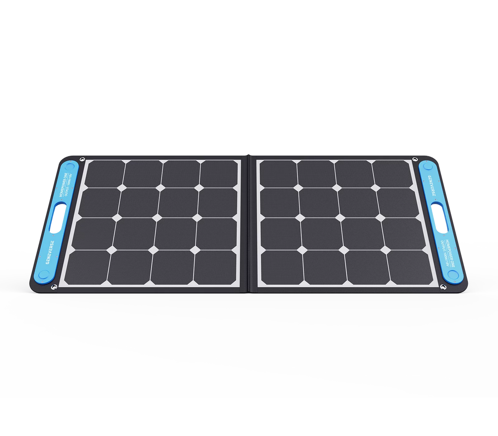 GENEVERSE 100 Watts SolarPower One Monocrystalline Portable Solar Panel with built-in USB-C and USB-A ports