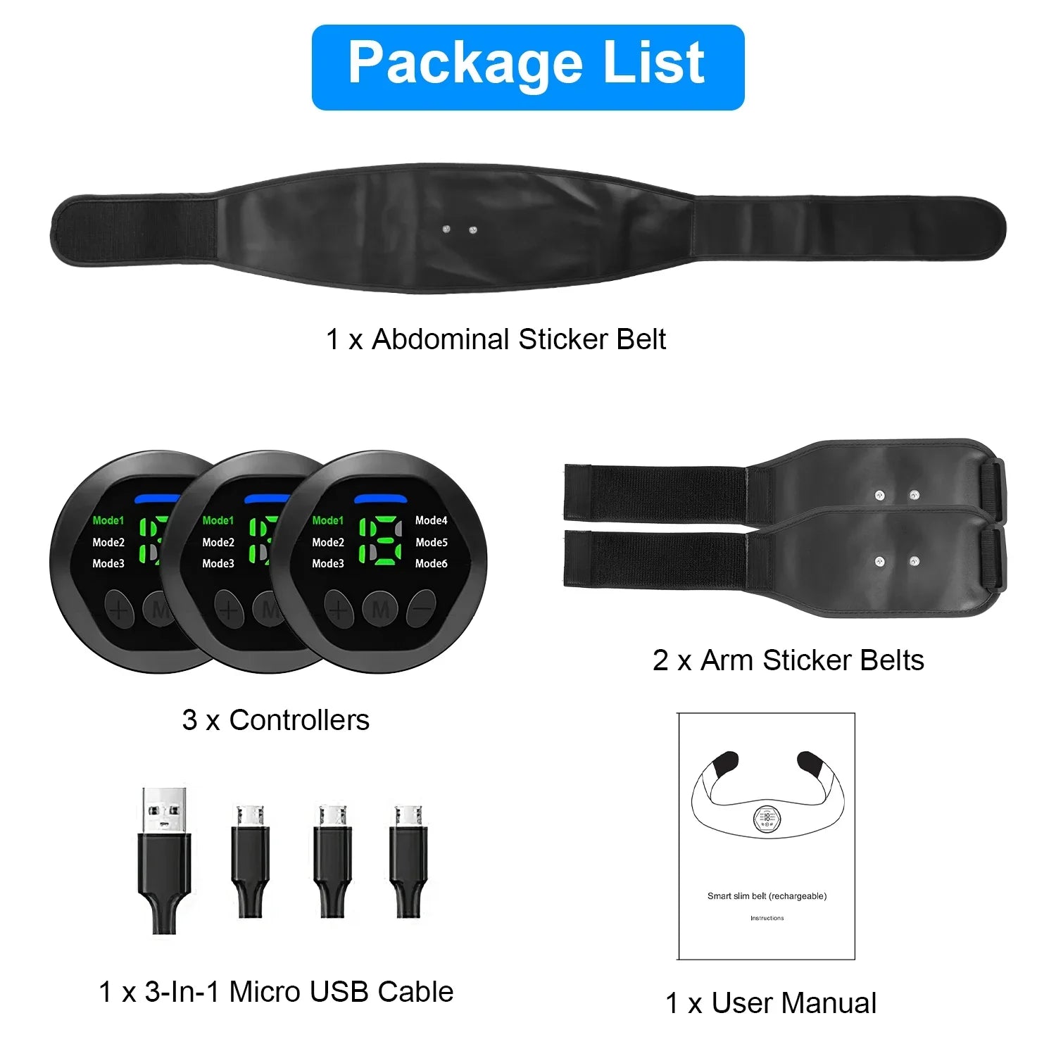 Abdominal Muscle Stimulator iMounTEK ABS Training Fitness Equipment with 6 Modes 18 Intensity Levels Home Office
