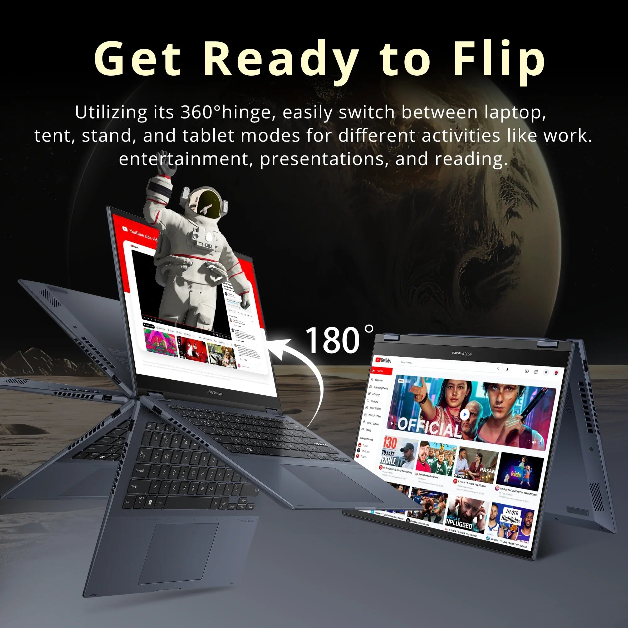ASUS Vivobook S 14 Flip 14" FHD Touch Display, i5-12500H CPU, 8GB DDR4 RAM, 512GB SSD, NumberPad, Thunderbolt 4, Windows 11 Home, Quiet Blue, Hotface 32GB USB Card