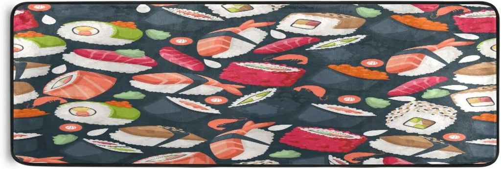 Coolnut Japanese Sushi Runner Rug - 24"x72" Ultra Soft Non-Slip Floor Mat Washable Area Rugs for Kitchen Bathroom Entry Home Decor Gifts