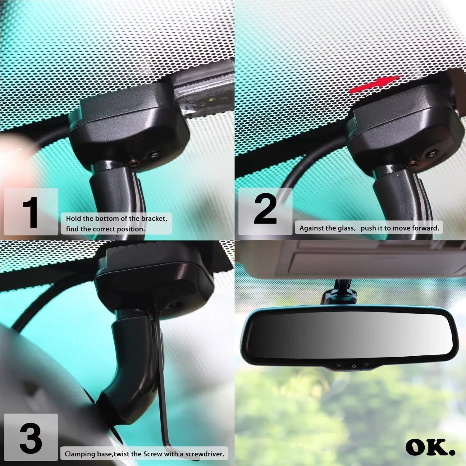 Auto-Vox Wireless Backup Camera Oem Look Rear View Mirror Camera for Trucks, Super Night Vision Car Backup Reversing Camera System for Vehicles (T1400U)