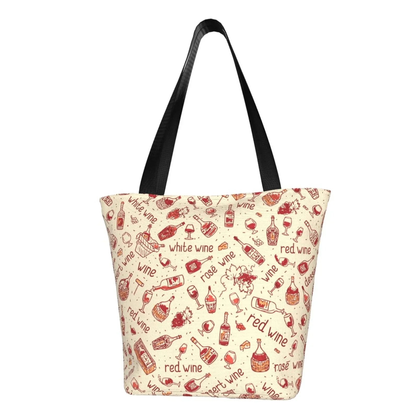 Lukts Red Wine Tote Bag,Shoulder Bag Women'S Hobos Handbags Large Capacity Shopping Bag