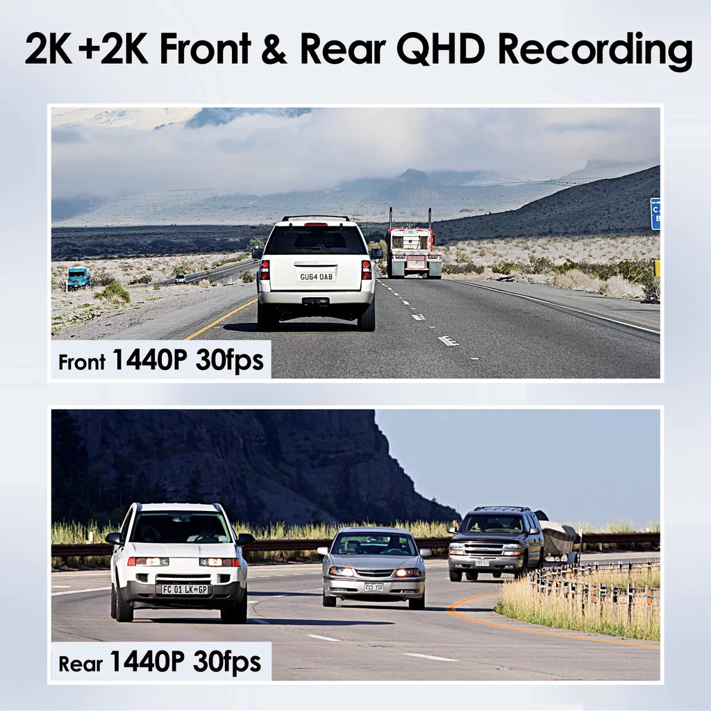 Dash Cam Front and Rear VIOFO 2K + 2K 5GHz Wi-Fi GPS Dual Dash Camera for Cars, 2.4” LCD, Buffered Parking Modes, Voice Notification, WDR Super Night Vision(A229 Duo)